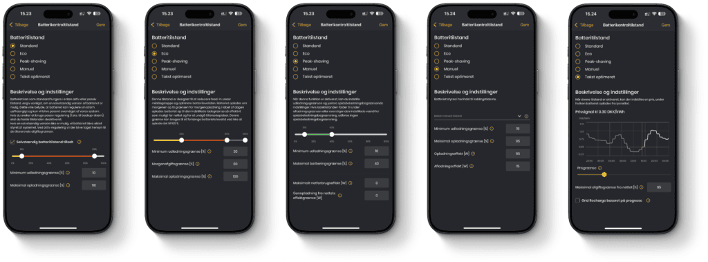activ battery modes